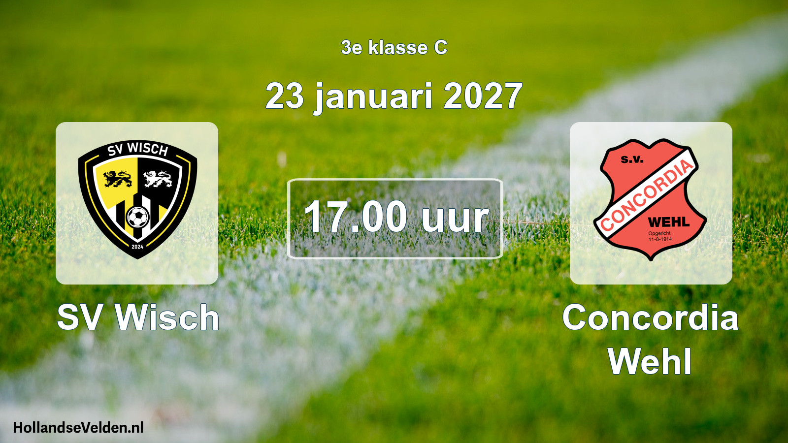 Geplande wedstrijd: SV Wisch - Concordia Wehl (23 januari 2027)