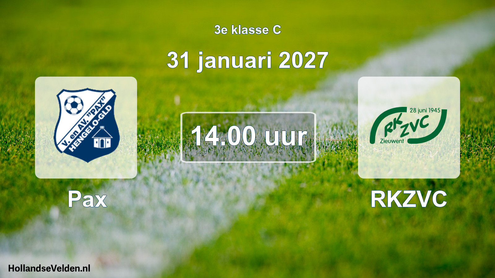 Scheduled Match: Pax - RKZVC (31 January 2027)
