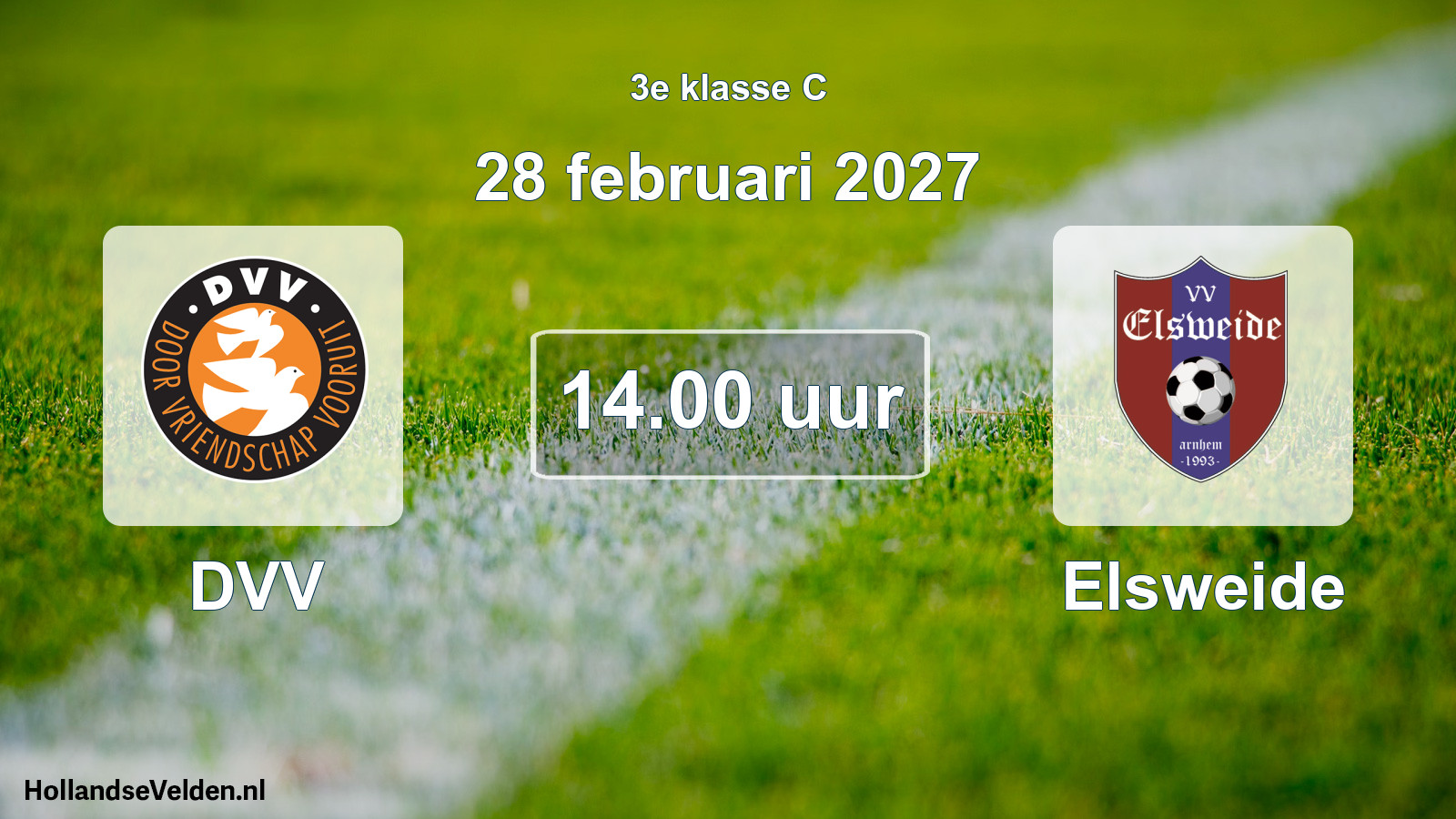Geplande wedstrijd: DVV - Elsweide (28 februari 2027)
