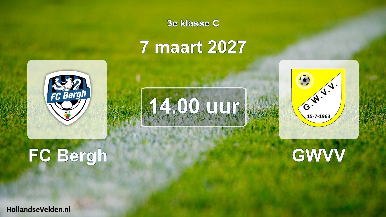 Geplande wedstrijd: FC Bergh - GWVV (7 maart 2027)
