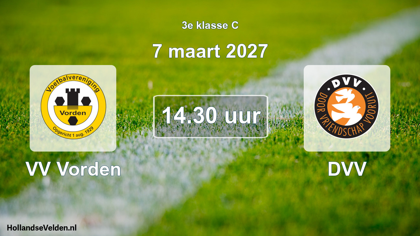 Scheduled Match: VV Vorden - DVV (7 March 2027)