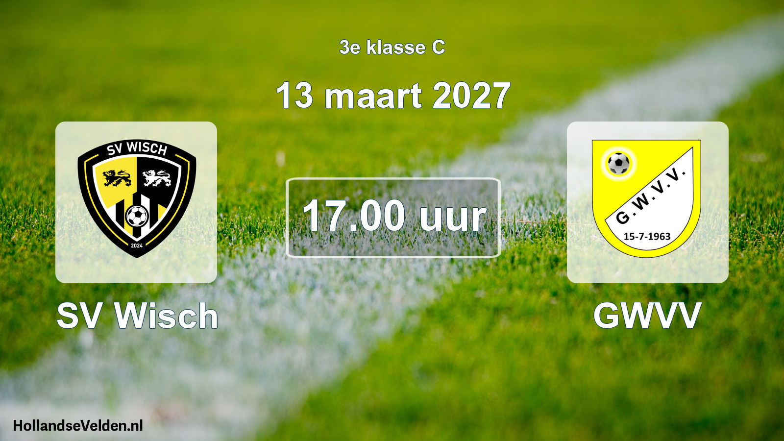 Geplande wedstrijd: SV Wisch - GWVV (13 maart 2027)