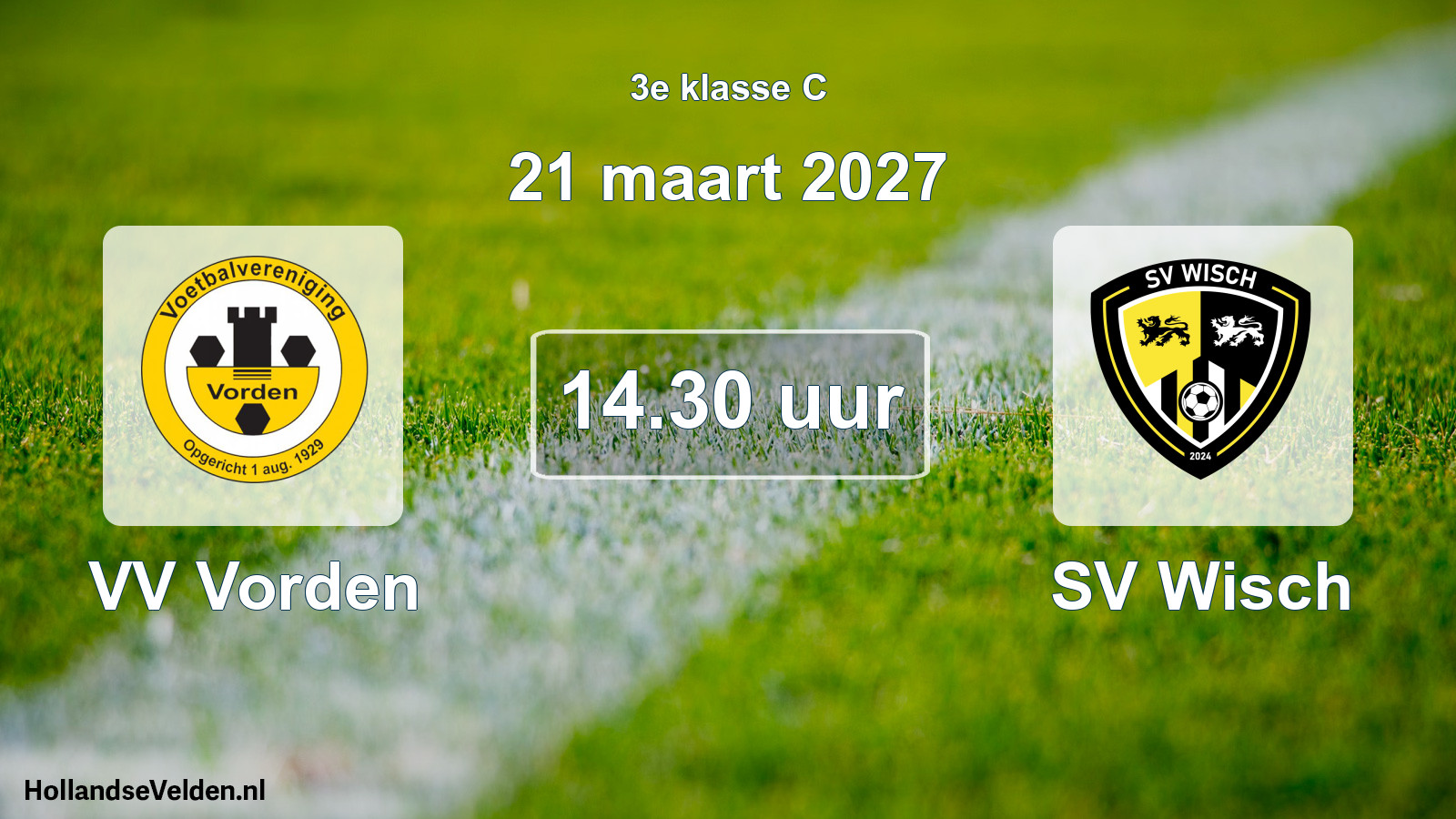 Scheduled Match: VV Vorden - SV Wisch (21 March 2027)