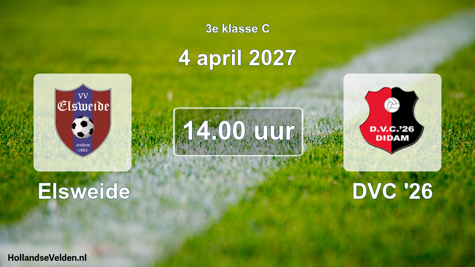 Scheduled Match: Elsweide - DVC '26 (4 April 2027)