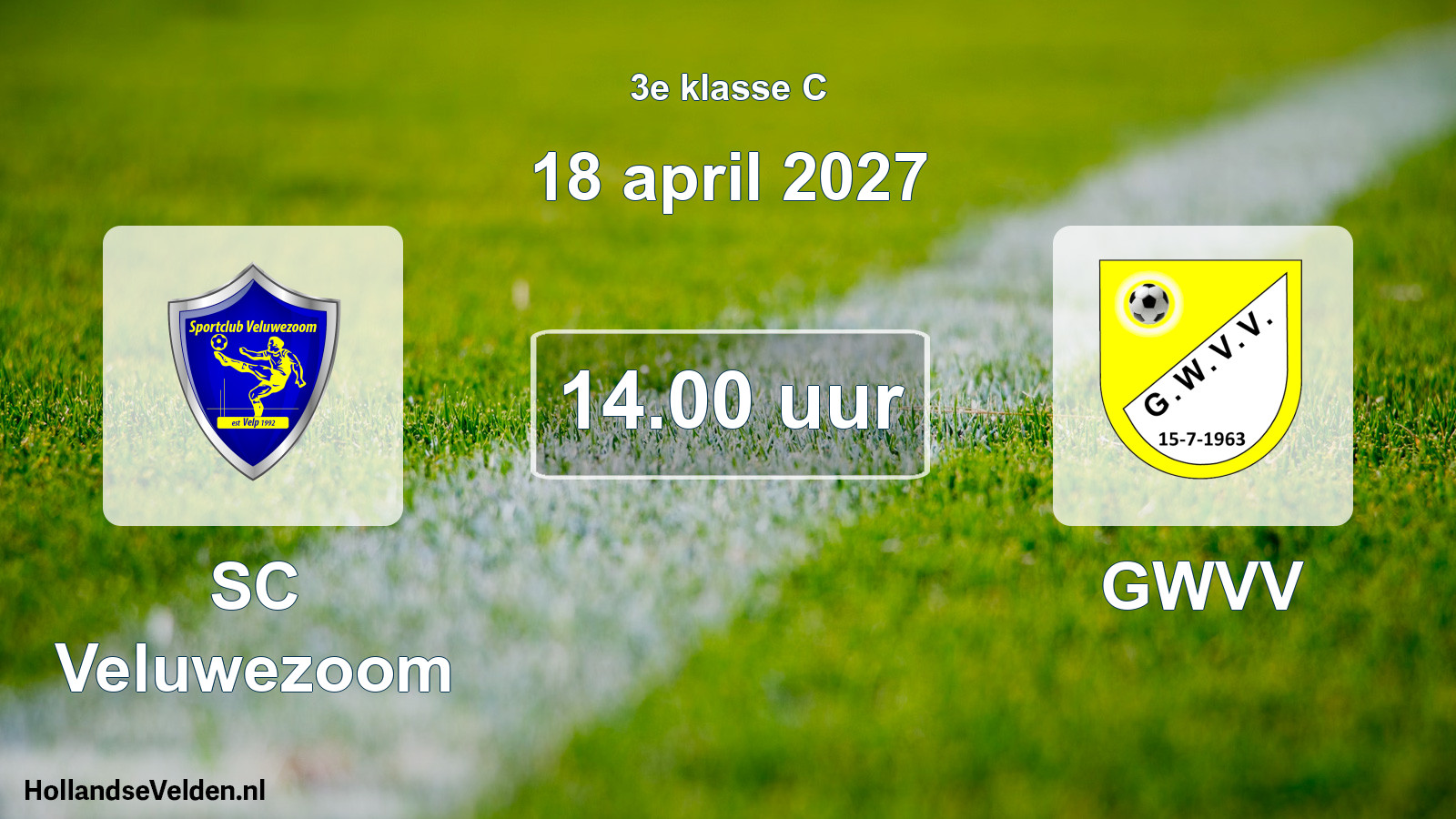 Geplande wedstrijd: SC Veluwezoom - GWVV (18 april 2027)