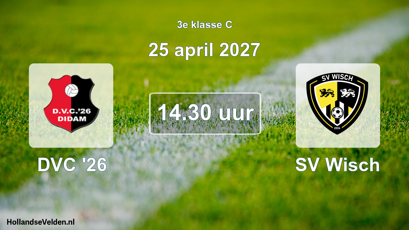 Geplande wedstrijd: DVC '26 - SV Wisch (25 april 2027)