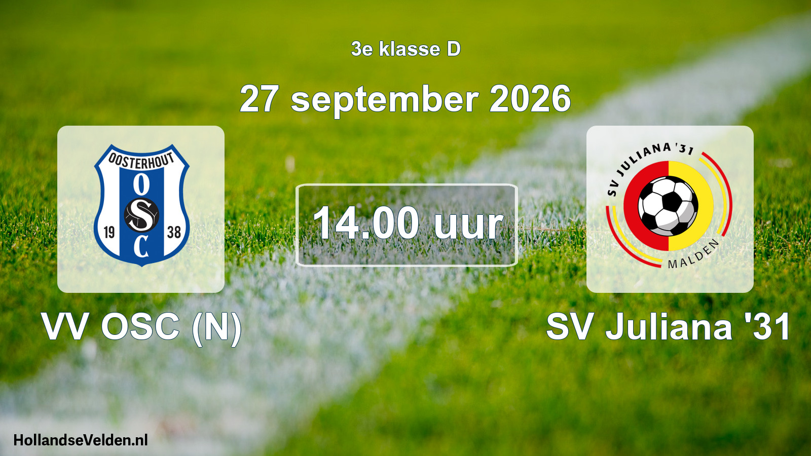 Geplande wedstrijd: VV OSC (N) - SV Juliana '31 (27 september 2026)