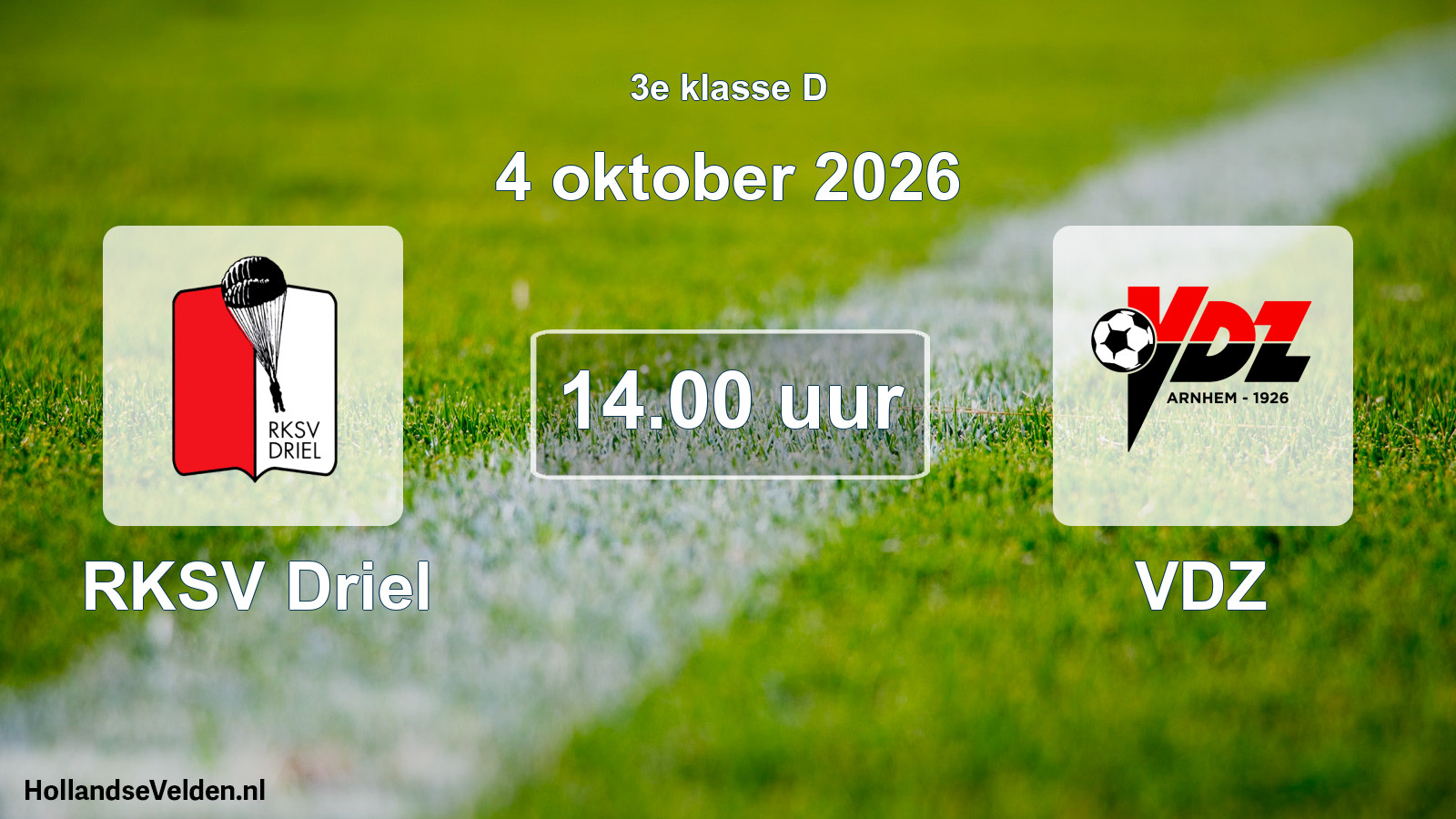 Geplande wedstrijd: RKSV Driel - VDZ (4 oktober 2026)