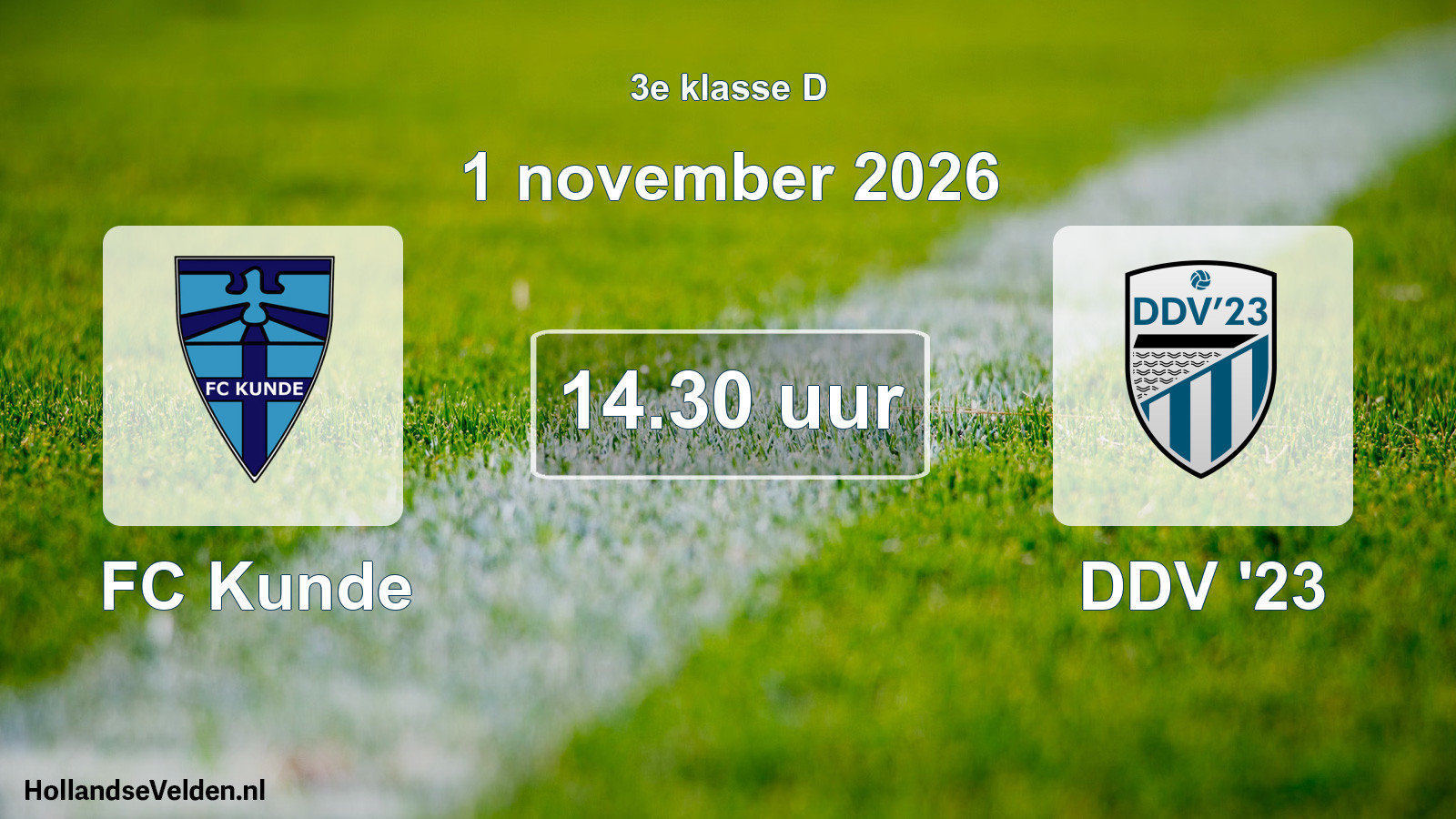 Scheduled Match: FC Kunde - DDV '23 (1 November 2026)