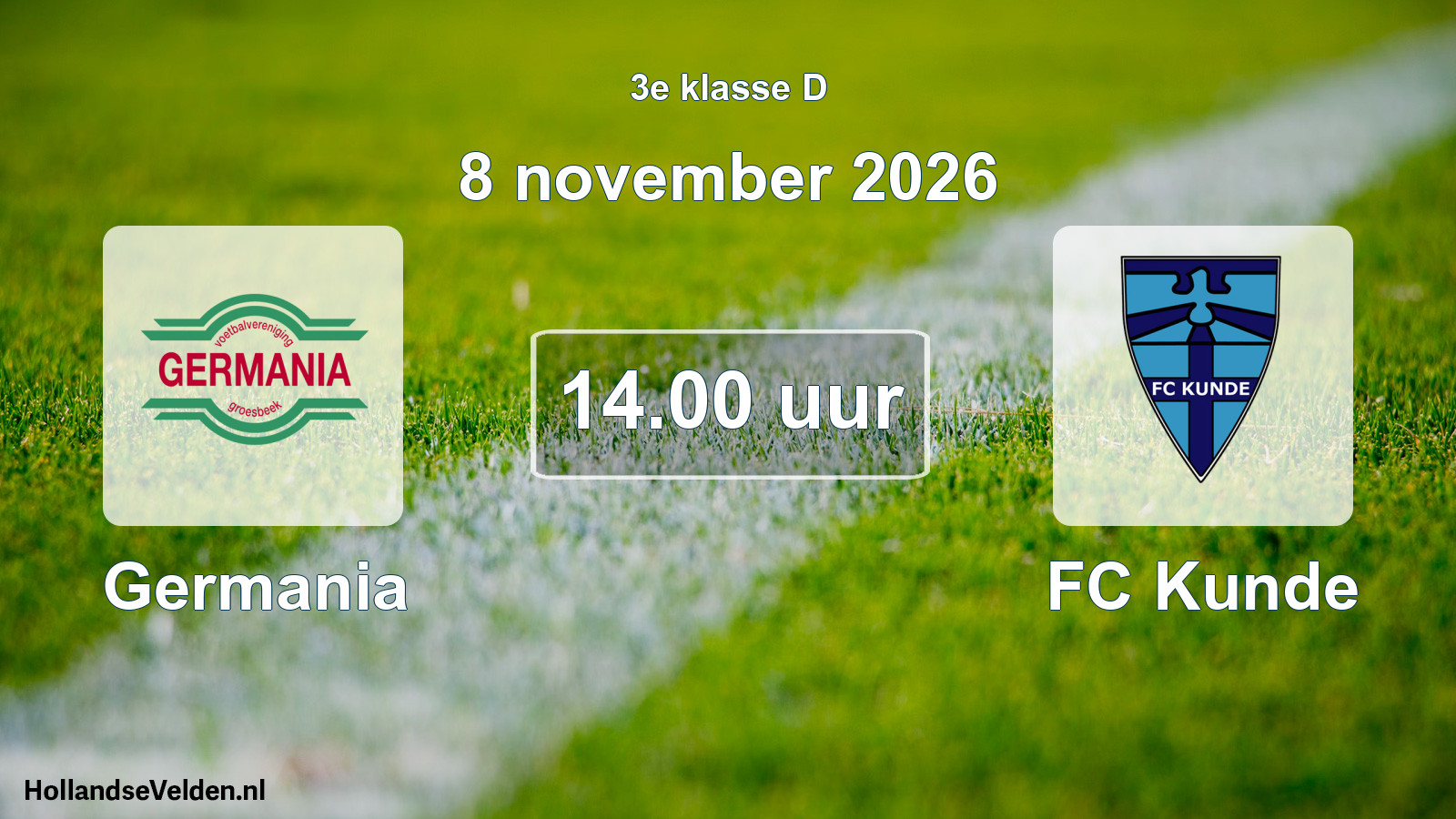 Geplande wedstrijd: Germania - FC Kunde (8 november 2026)