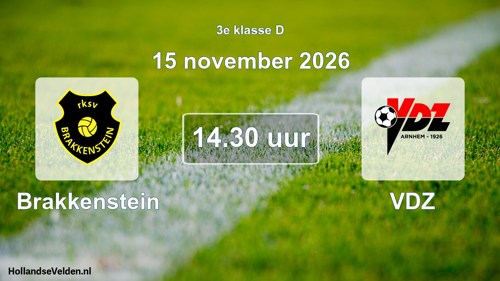 Geplande wedstrijd: Brakkenstein - VDZ (15 november 2026)