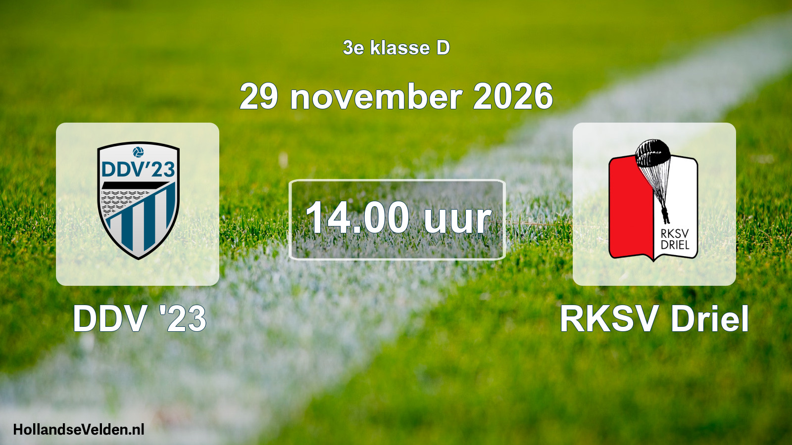 Geplande wedstrijd: DDV '23 - RKSV Driel (29 november 2026)