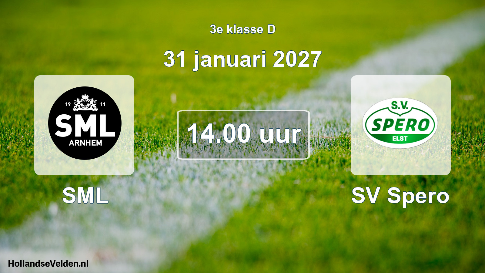 Geplande wedstrijd: SML - SV Spero (31 januari 2027)