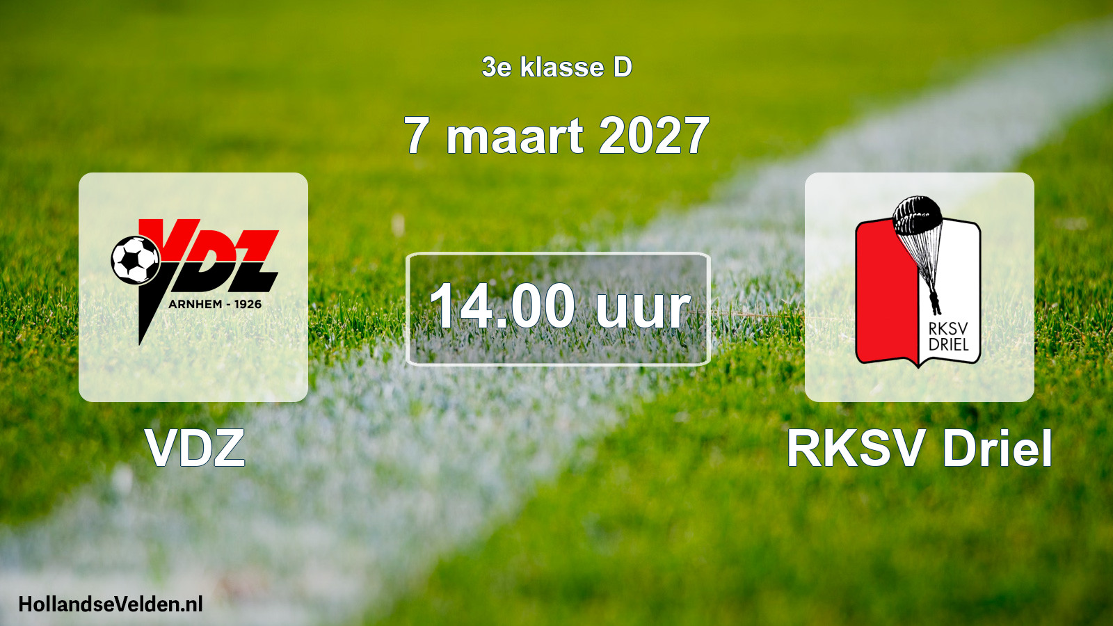 Geplande wedstrijd: VDZ - RKSV Driel (7 maart 2027)
