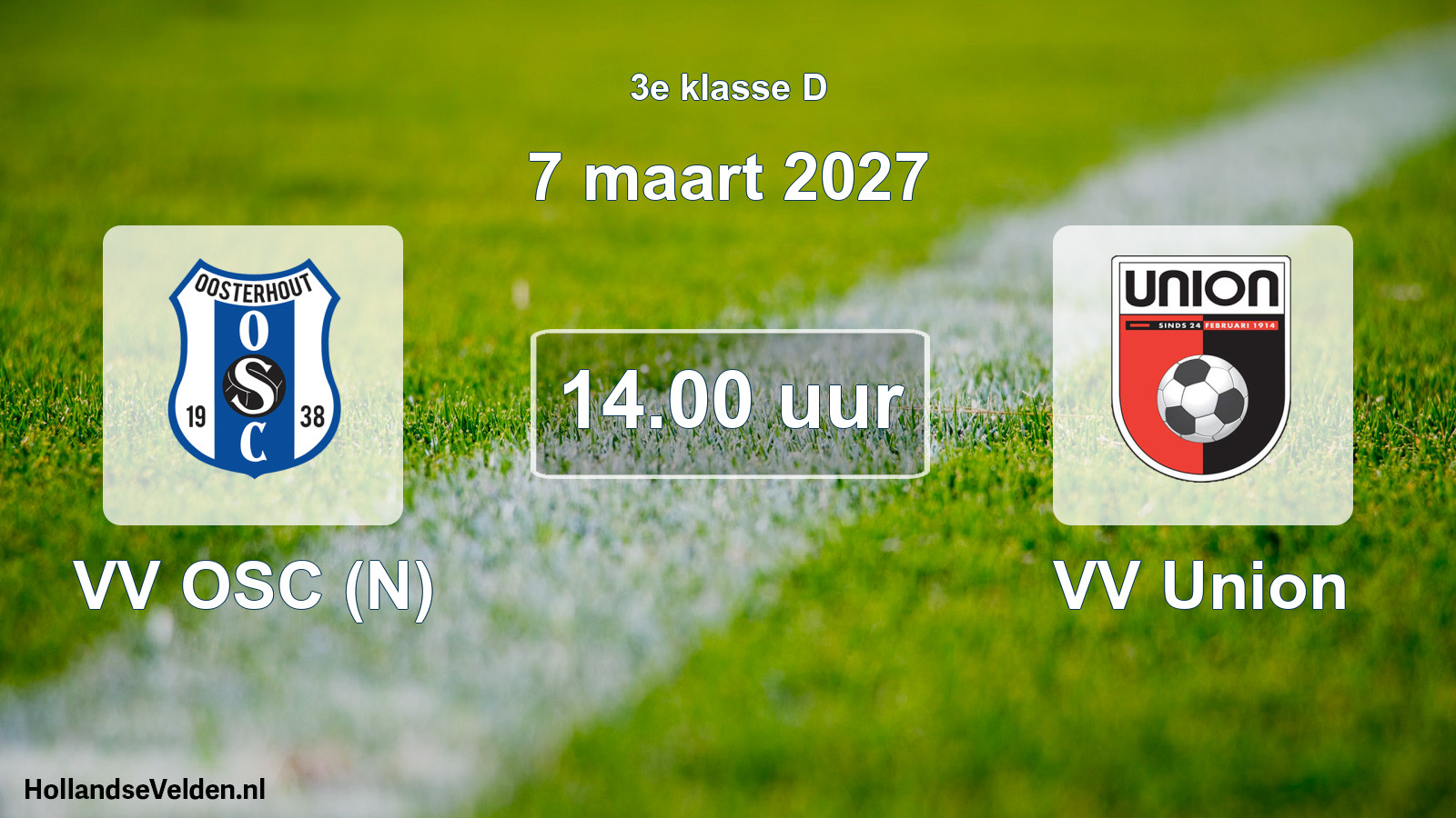 Geplande wedstrijd: VV OSC (N) - VV Union (7 maart 2027)