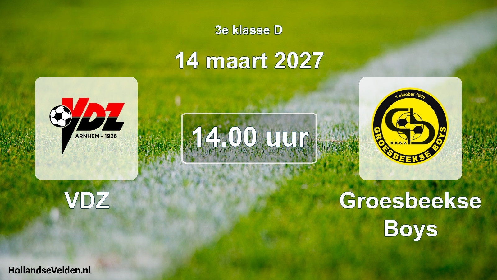 Geplande wedstrijd: VDZ - Groesbeekse Boys (14 maart 2027)
