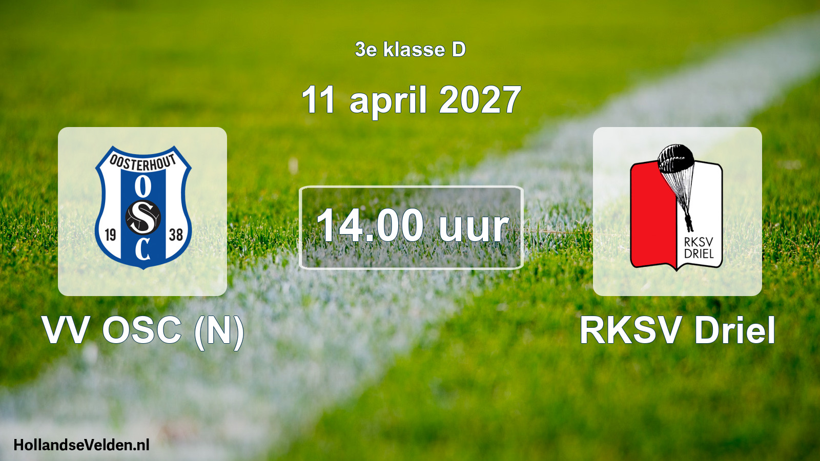 Geplande wedstrijd: VV OSC (N) - RKSV Driel (11 april 2027)
