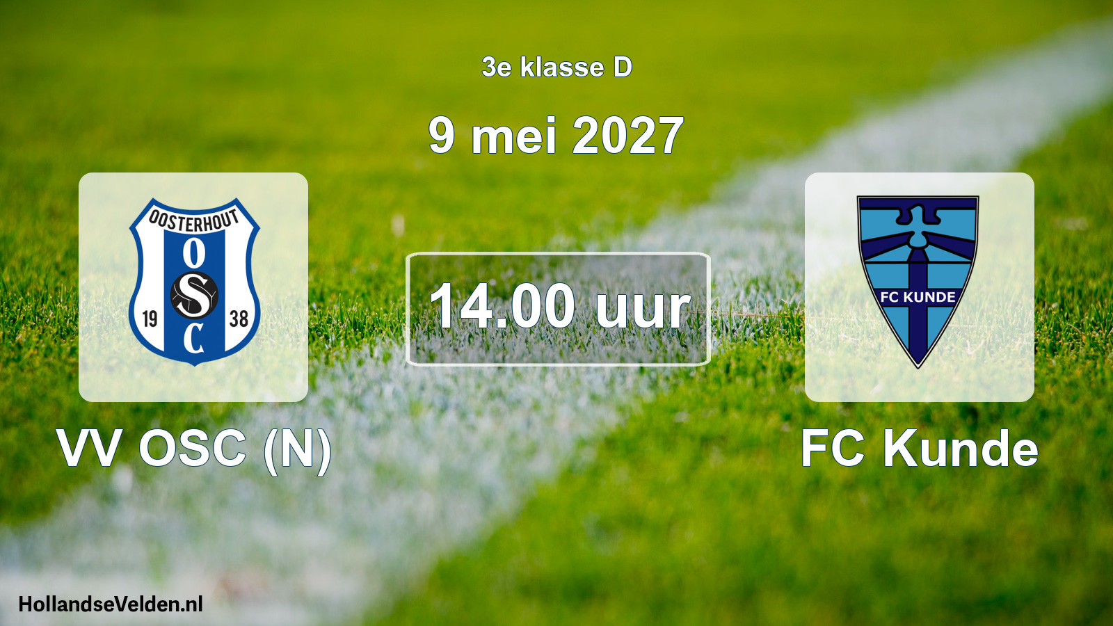 Geplande wedstrijd: VV OSC (N) - FC Kunde (9 mei 2027)