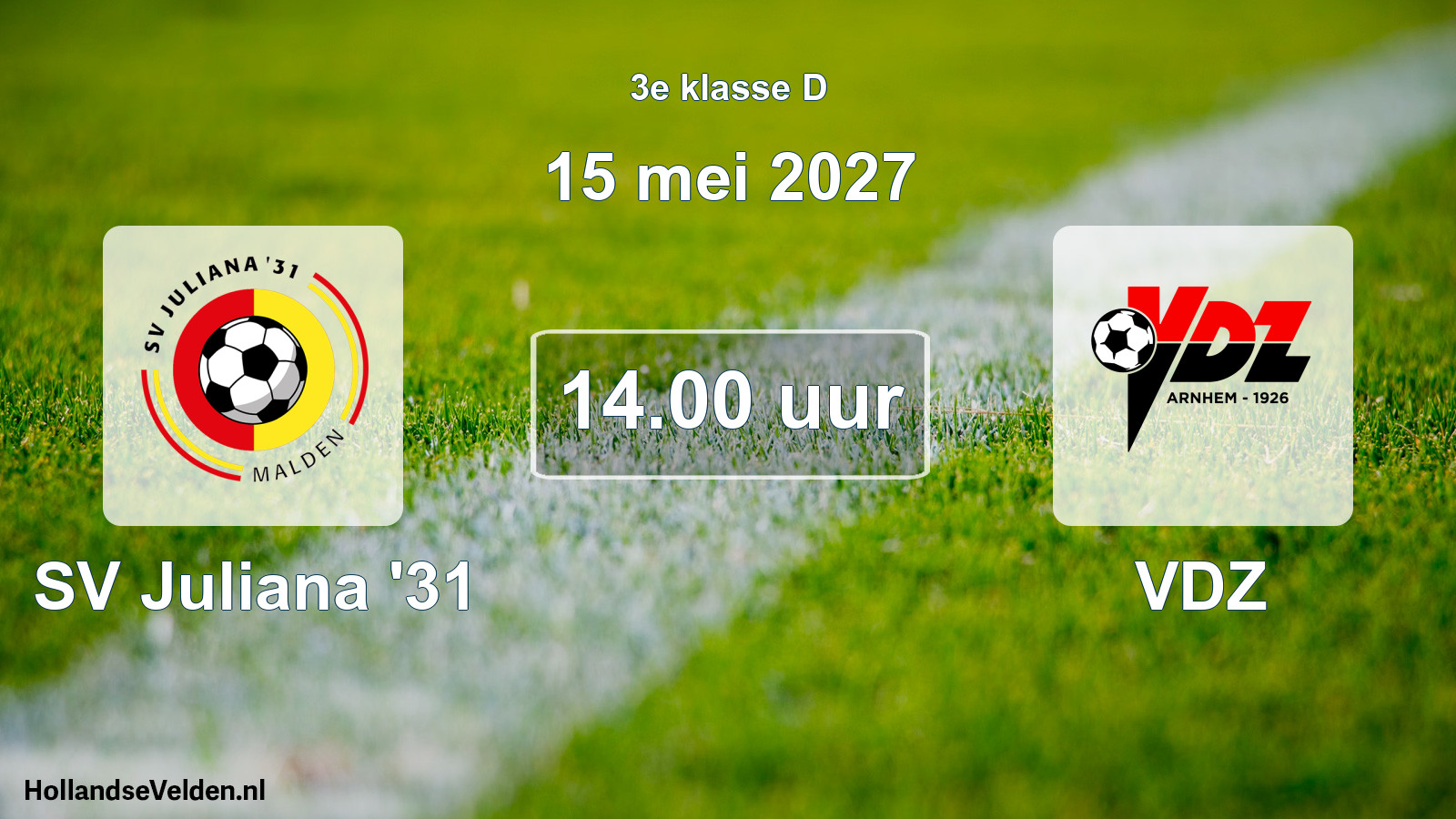 Geplande wedstrijd: SV Juliana '31 - VDZ (15 mei 2027)