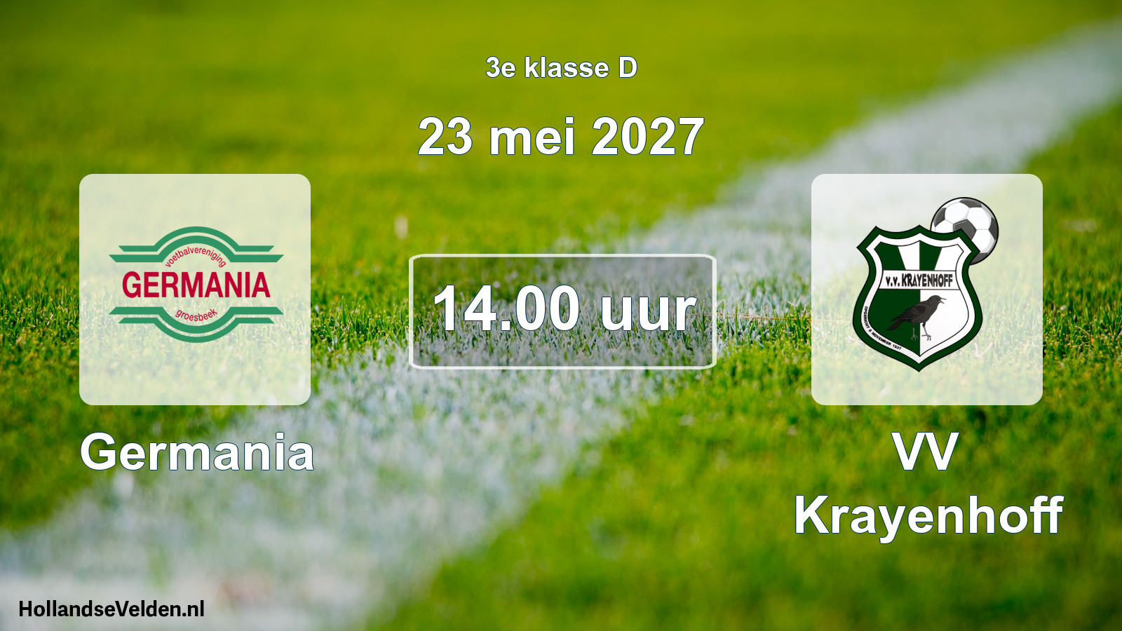 Geplande wedstrijd: Germania - VV Krayenhoff (23 mei 2027)