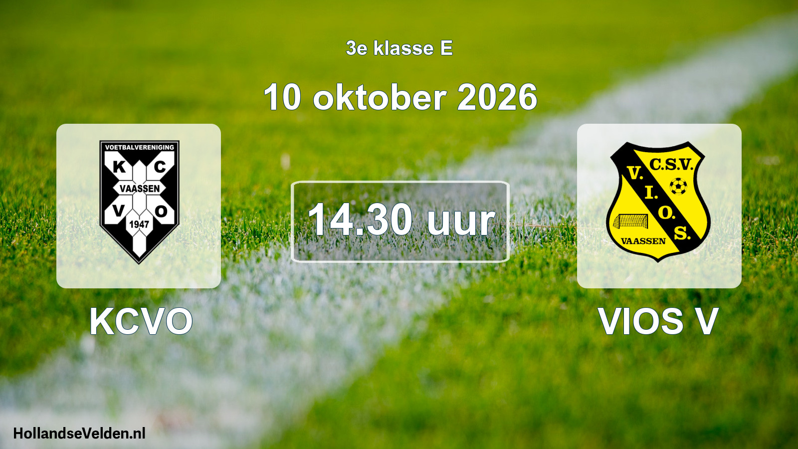 Geplande wedstrijd: KCVO - VIOS V (10 oktober 2026)