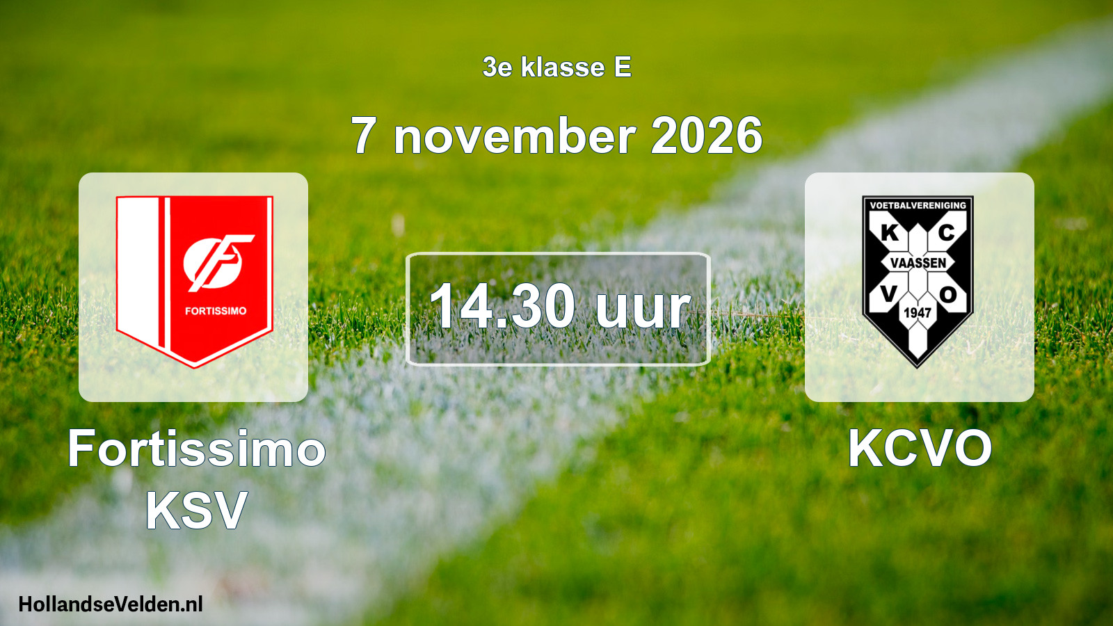 Geplande wedstrijd: Fortissimo KSV - KCVO (7 november 2026)
