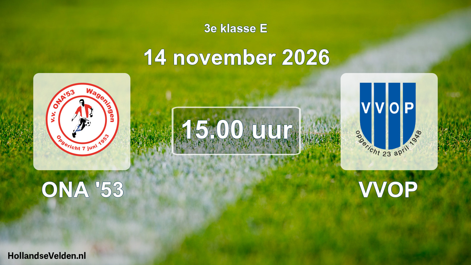 Geplande wedstrijd: ONA '53 - VVOP (14 november 2026)