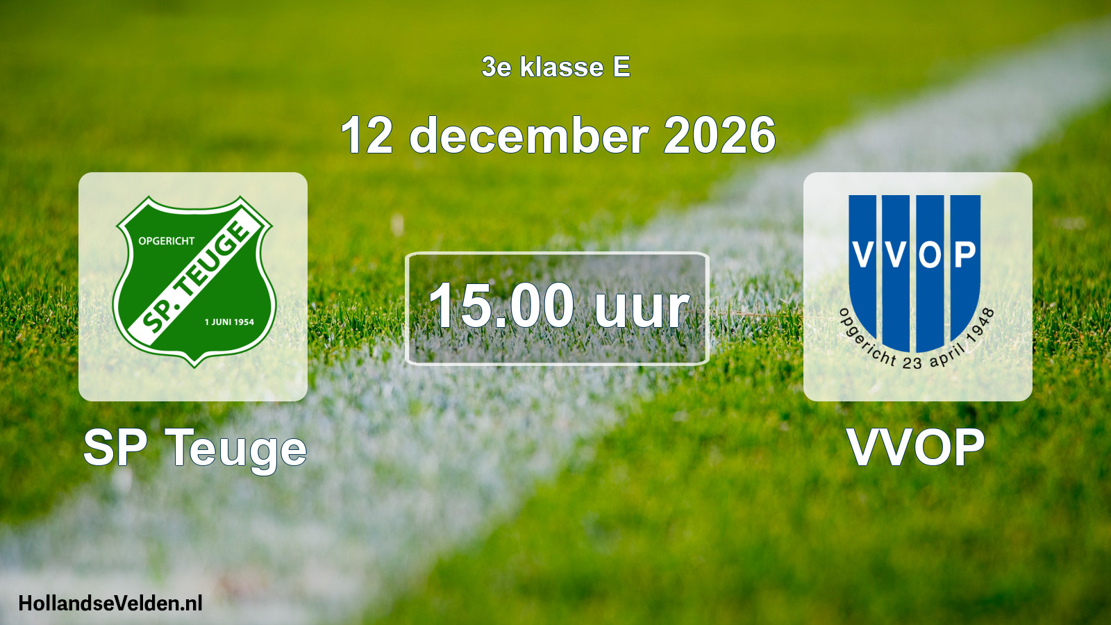 Geplande wedstrijd: SP Teuge - VVOP (12 december 2026)