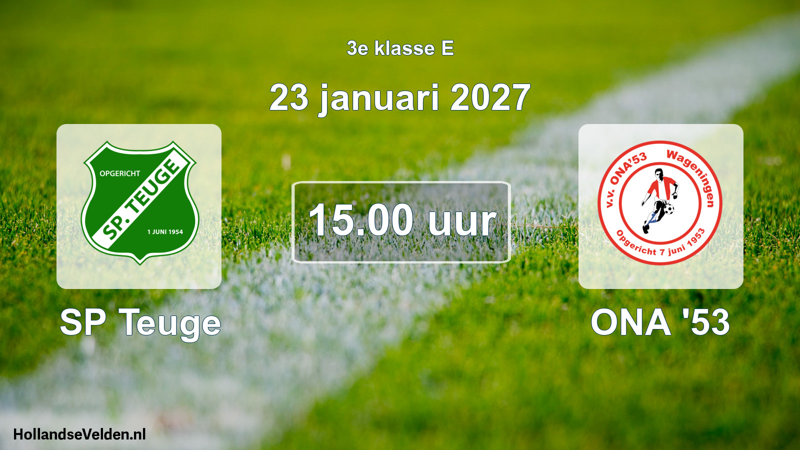 Geplande wedstrijd: SP Teuge - ONA '53 (23 januari 2027)