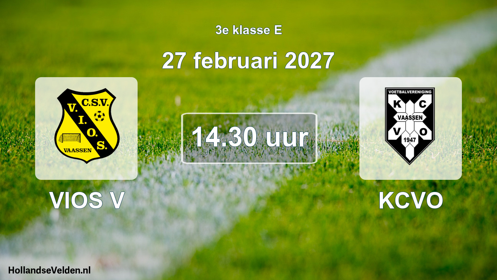 Geplande wedstrijd: VIOS V - KCVO (27 februari 2027)