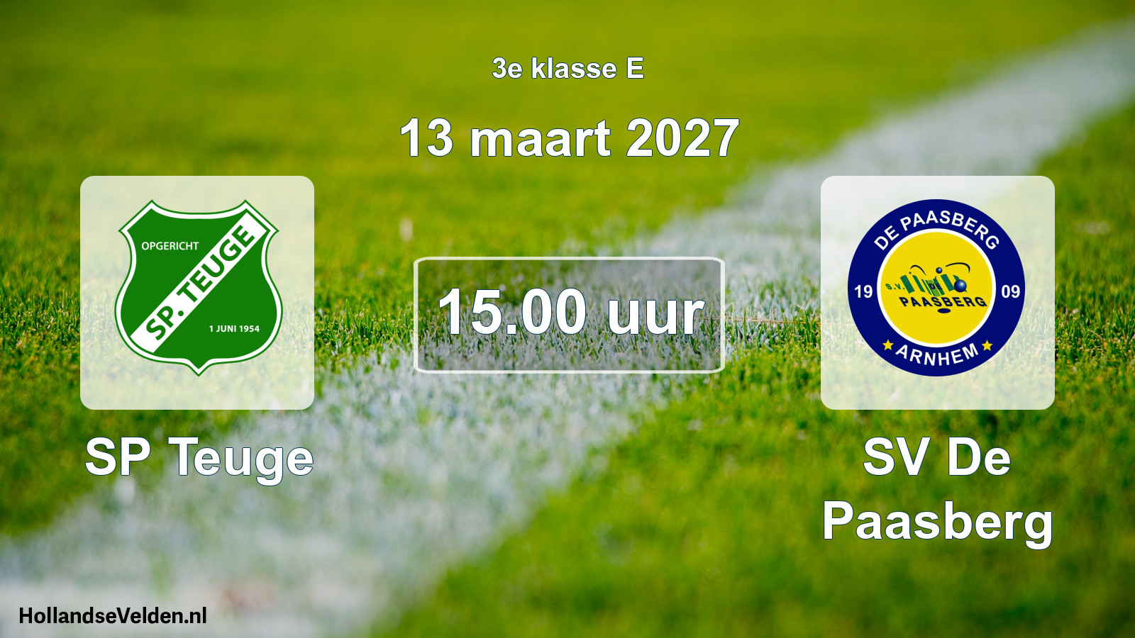 Geplande wedstrijd: SP Teuge - SV De Paasberg (13 maart 2027)
