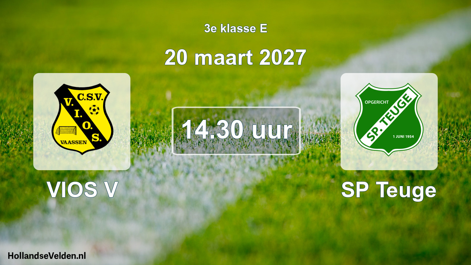 Geplande wedstrijd: VIOS V - SP Teuge (20 maart 2027)