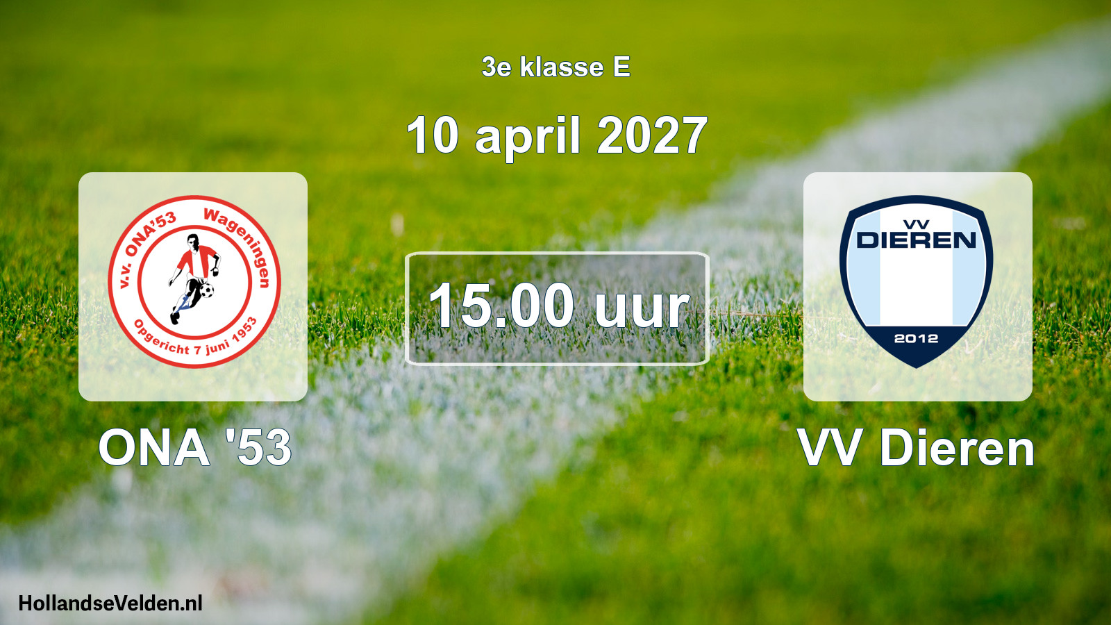 Geplande wedstrijd: ONA '53 - VV Dieren (10 april 2027)