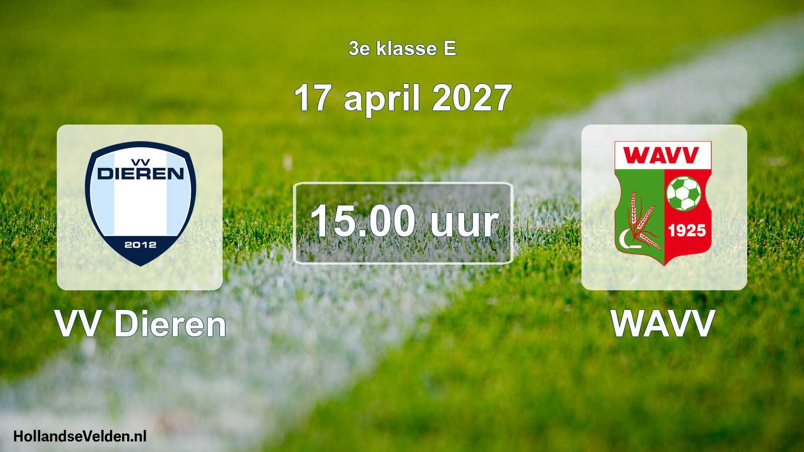 Geplande wedstrijd: VV Dieren - WAVV (17 april 2027)
