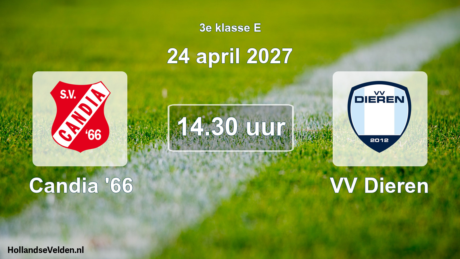 Geplande wedstrijd: Candia '66 - VV Dieren (24 april 2027)