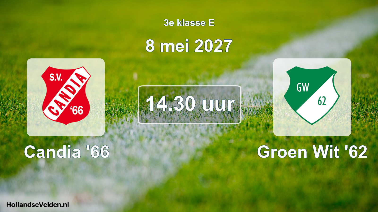 Geplande wedstrijd: Candia '66 - Groen Wit '62 (8 mei 2027)