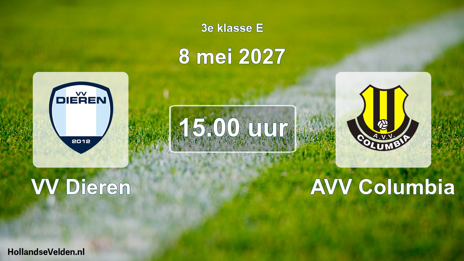 Geplande wedstrijd: VV Dieren - AVV Columbia (8 mei 2027)