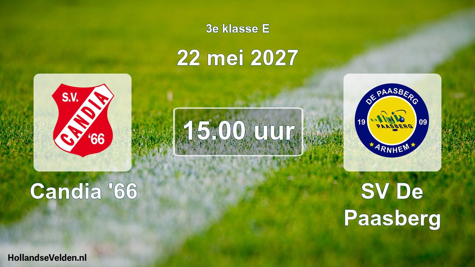Geplande wedstrijd: Candia '66 - SV De Paasberg (22 mei 2027)