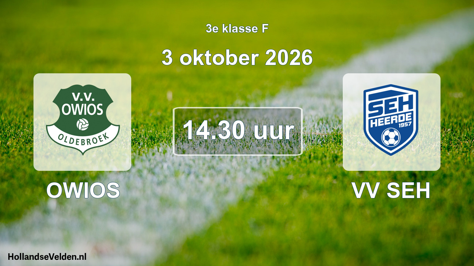 Geplande wedstrijd: OWIOS - VV SEH (3 oktober 2026)