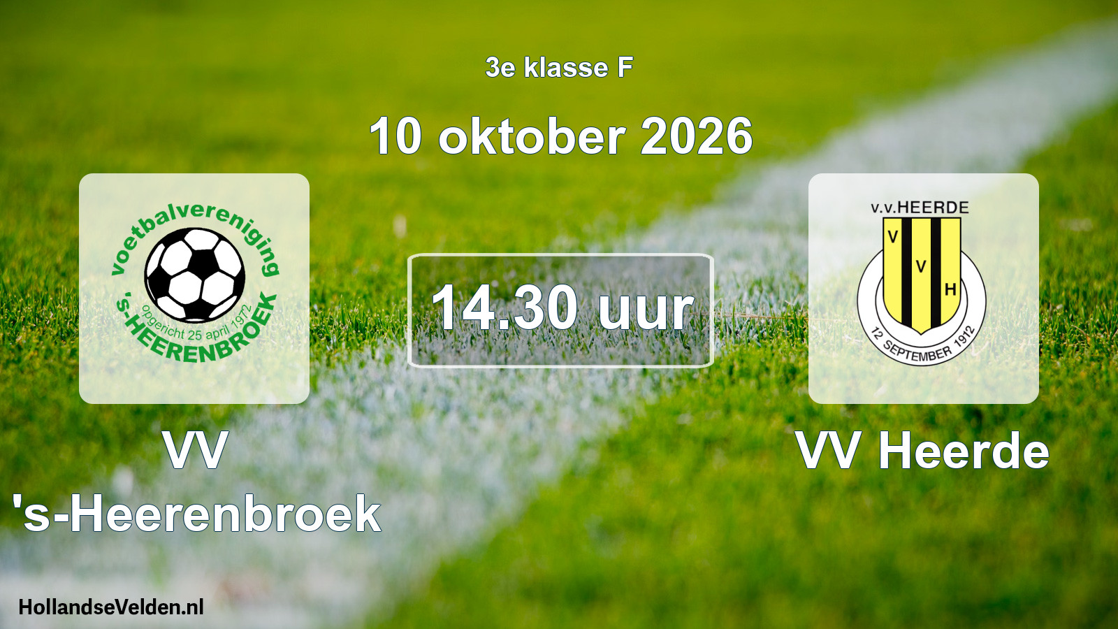 Geplande wedstrijd: VV 's-Heerenbroek - VV Heerde (10 oktober 2026)