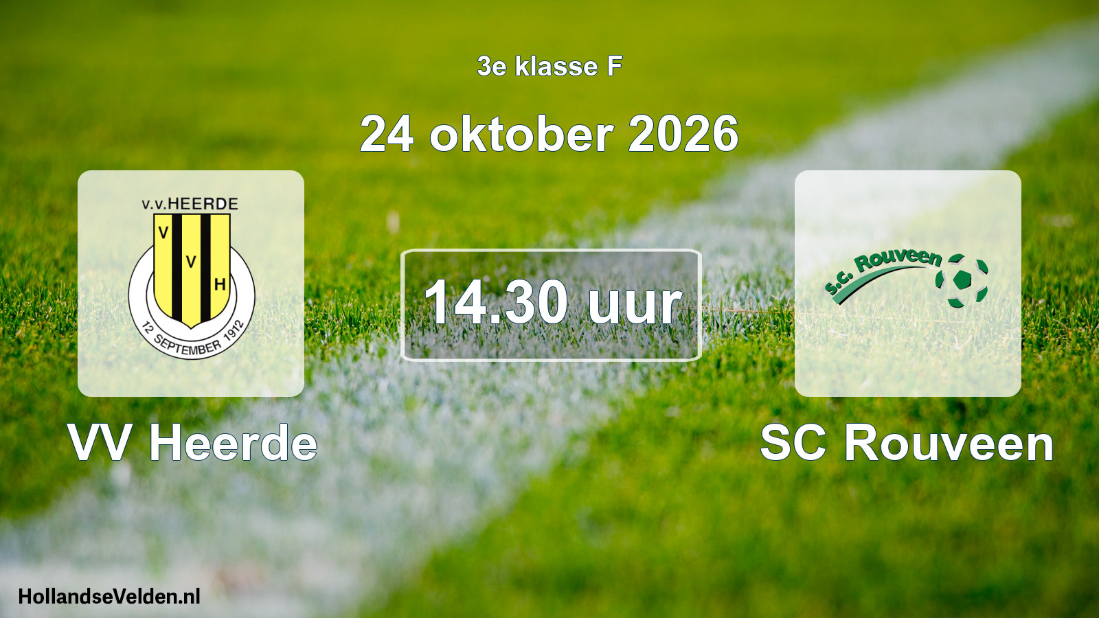 Geplande wedstrijd: VV Heerde - SC Rouveen (24 oktober 2026)