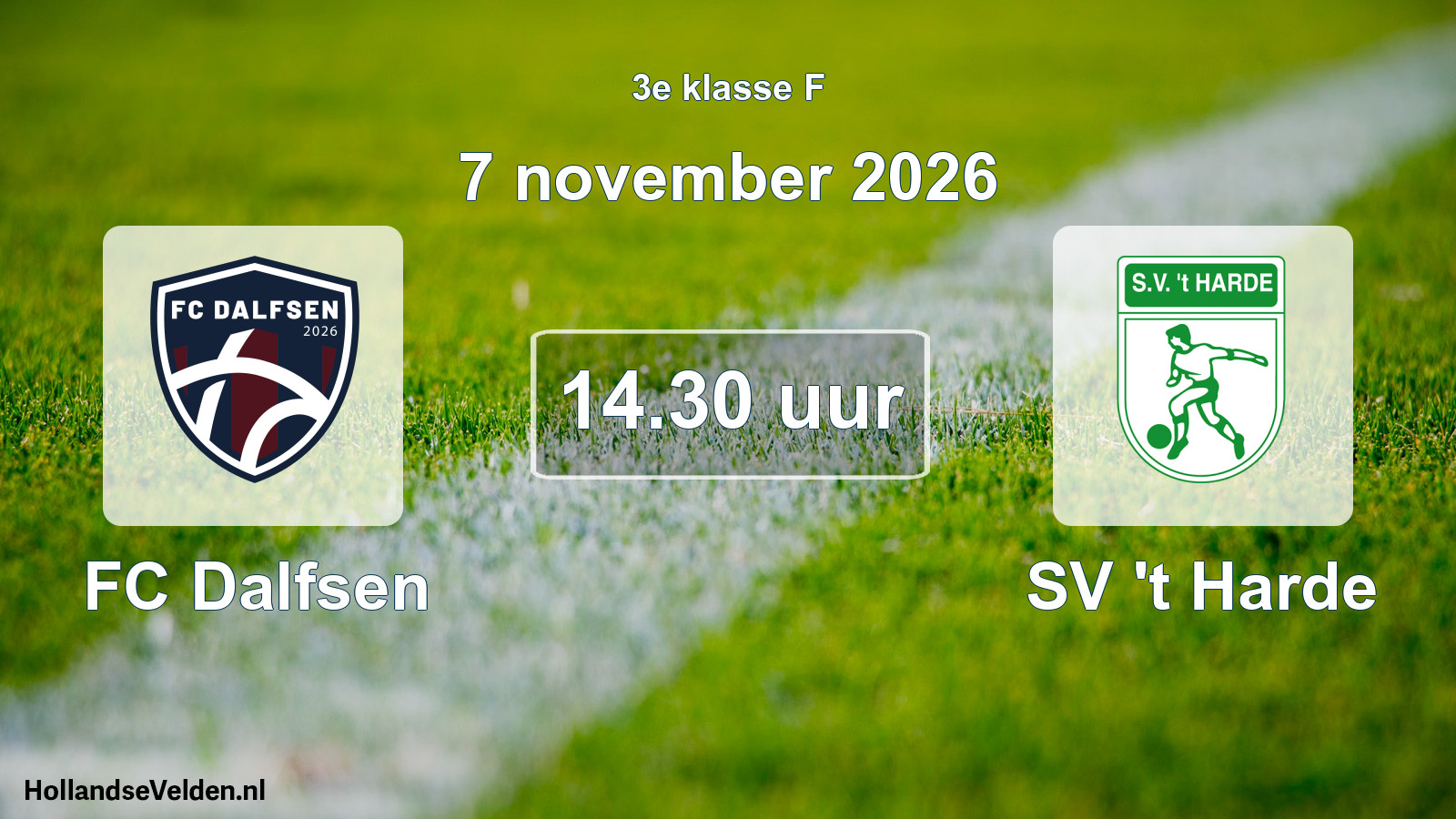 Geplande wedstrijd: FC Dalfsen - SV 't Harde (7 november 2026)