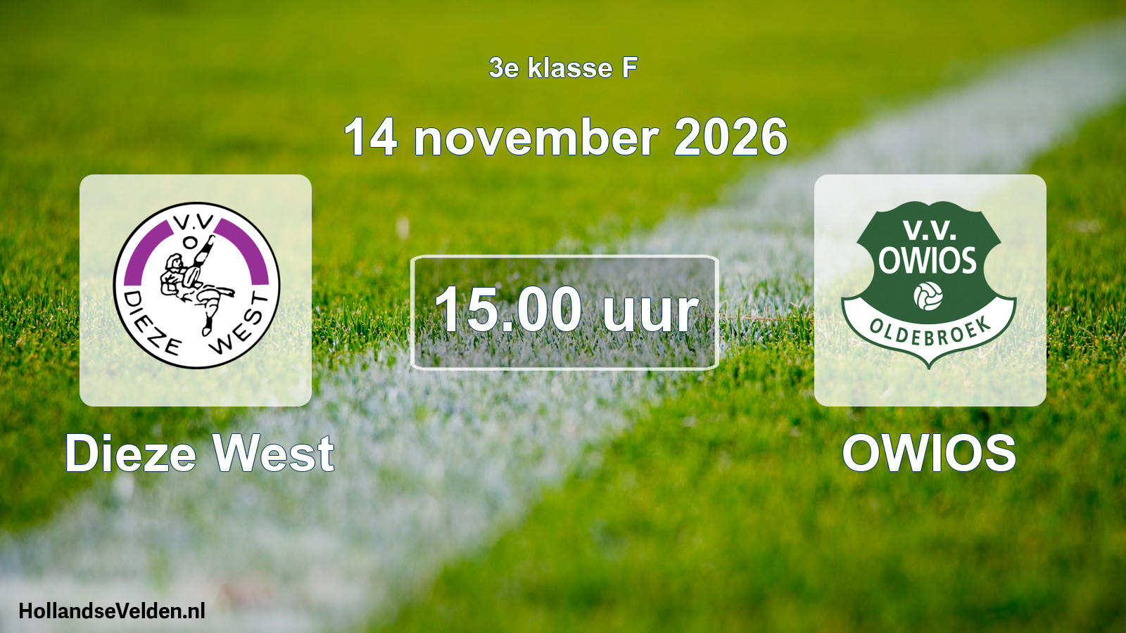 Geplande wedstrijd: Dieze West - OWIOS (14 november 2026)