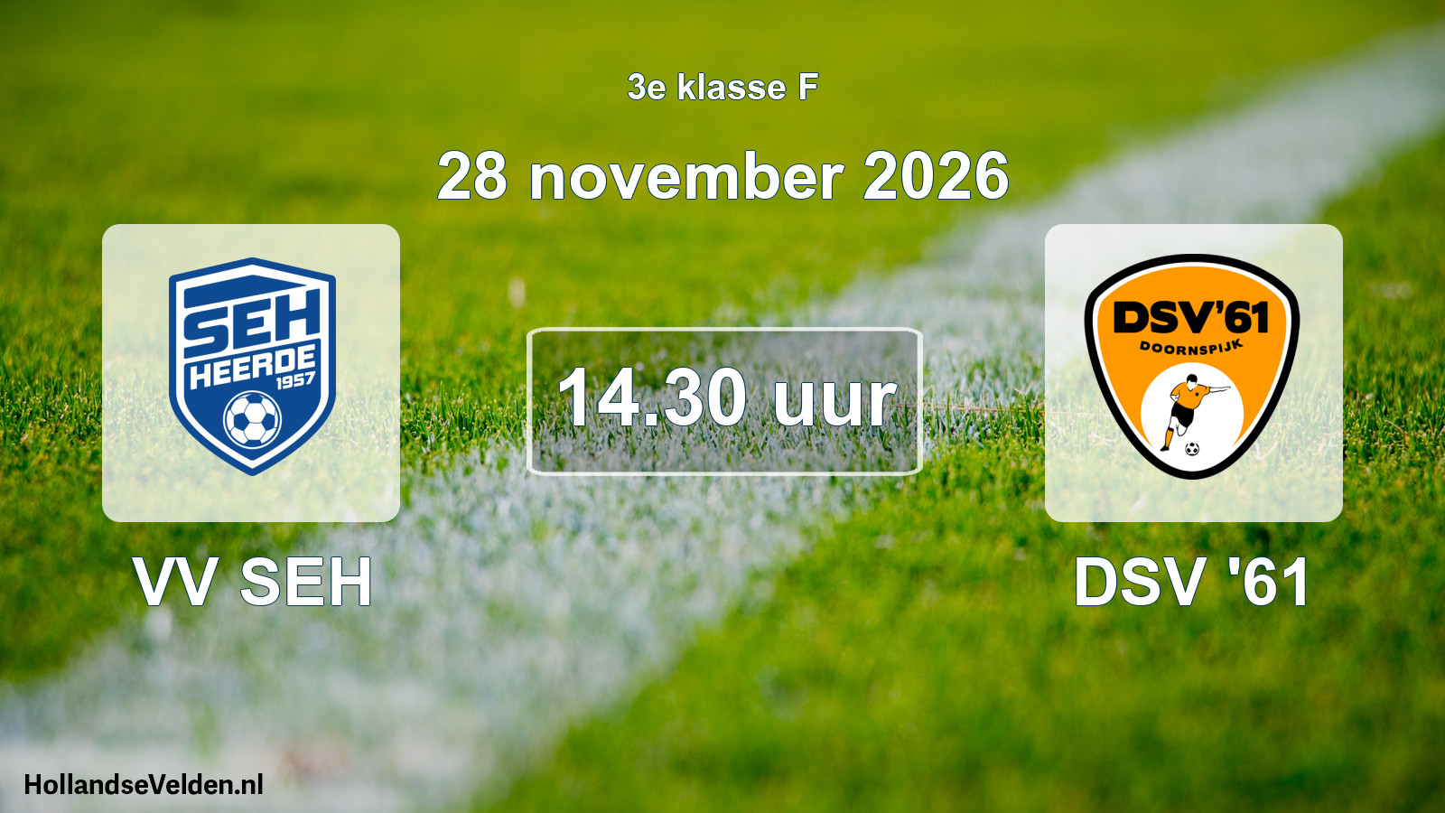 Geplande wedstrijd: VV SEH - DSV '61 (28 november 2026)