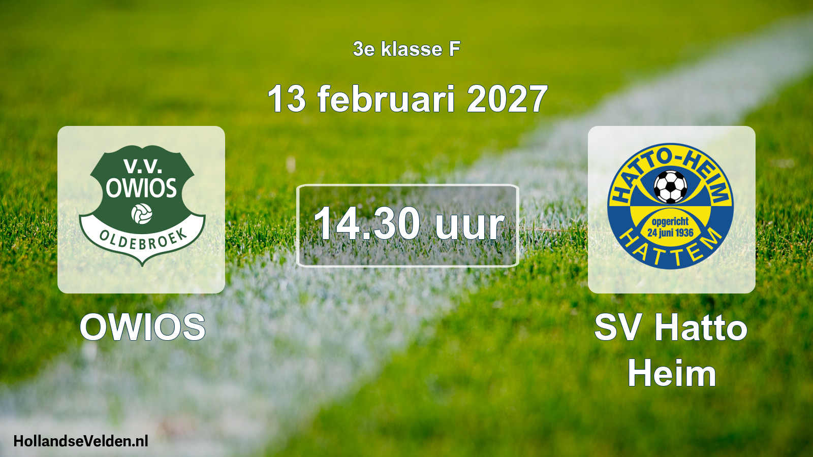 Geplande wedstrijd: OWIOS - SV Hatto Heim (13 februari 2027)