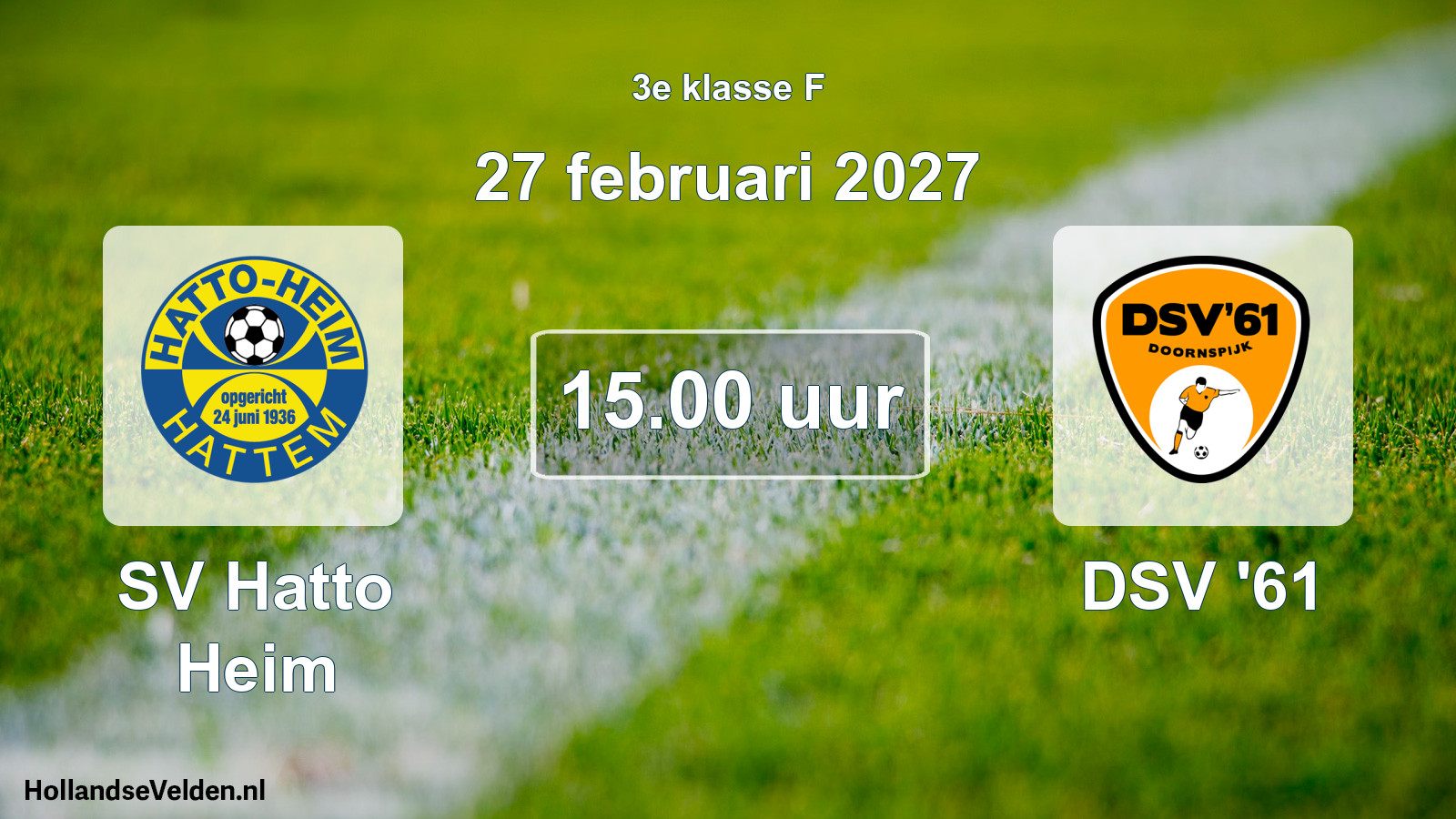 Geplande wedstrijd: SV Hatto Heim - DSV '61 (27 februari 2027)