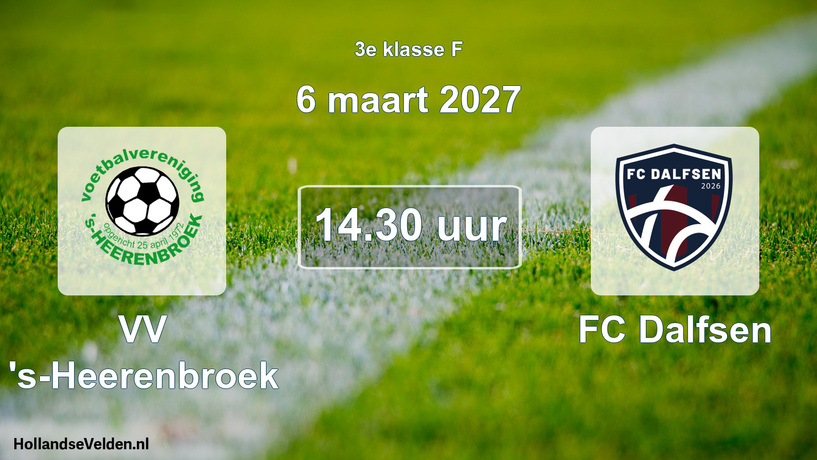 Geplande wedstrijd: VV 's-Heerenbroek - FC Dalfsen (6 maart 2027)
