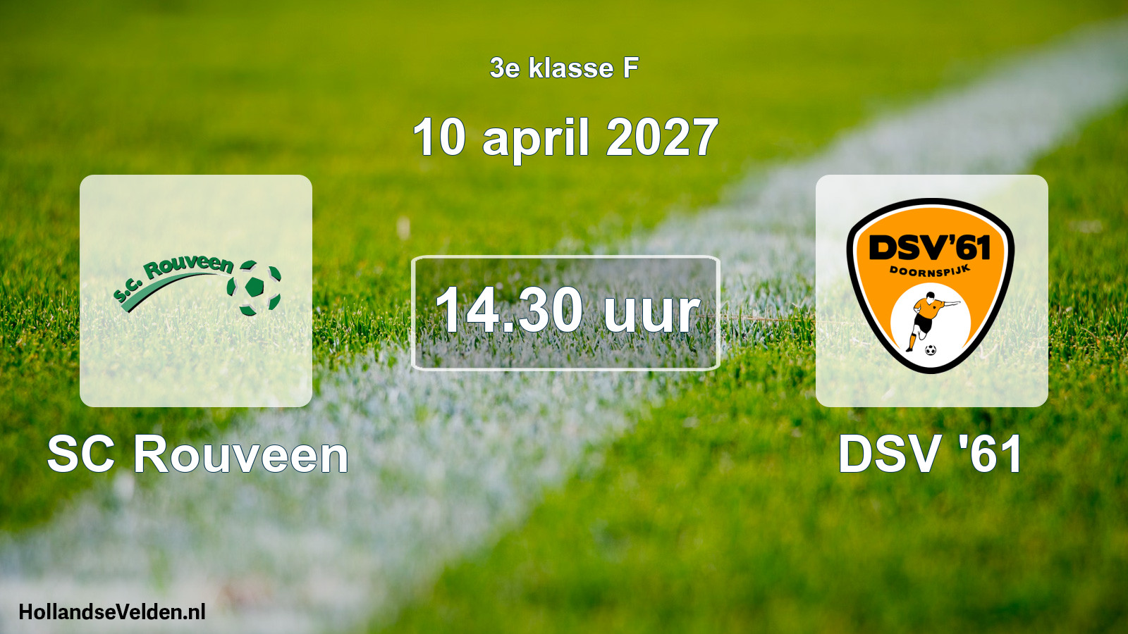 Geplande wedstrijd: SC Rouveen - DSV '61 (10 april 2027)