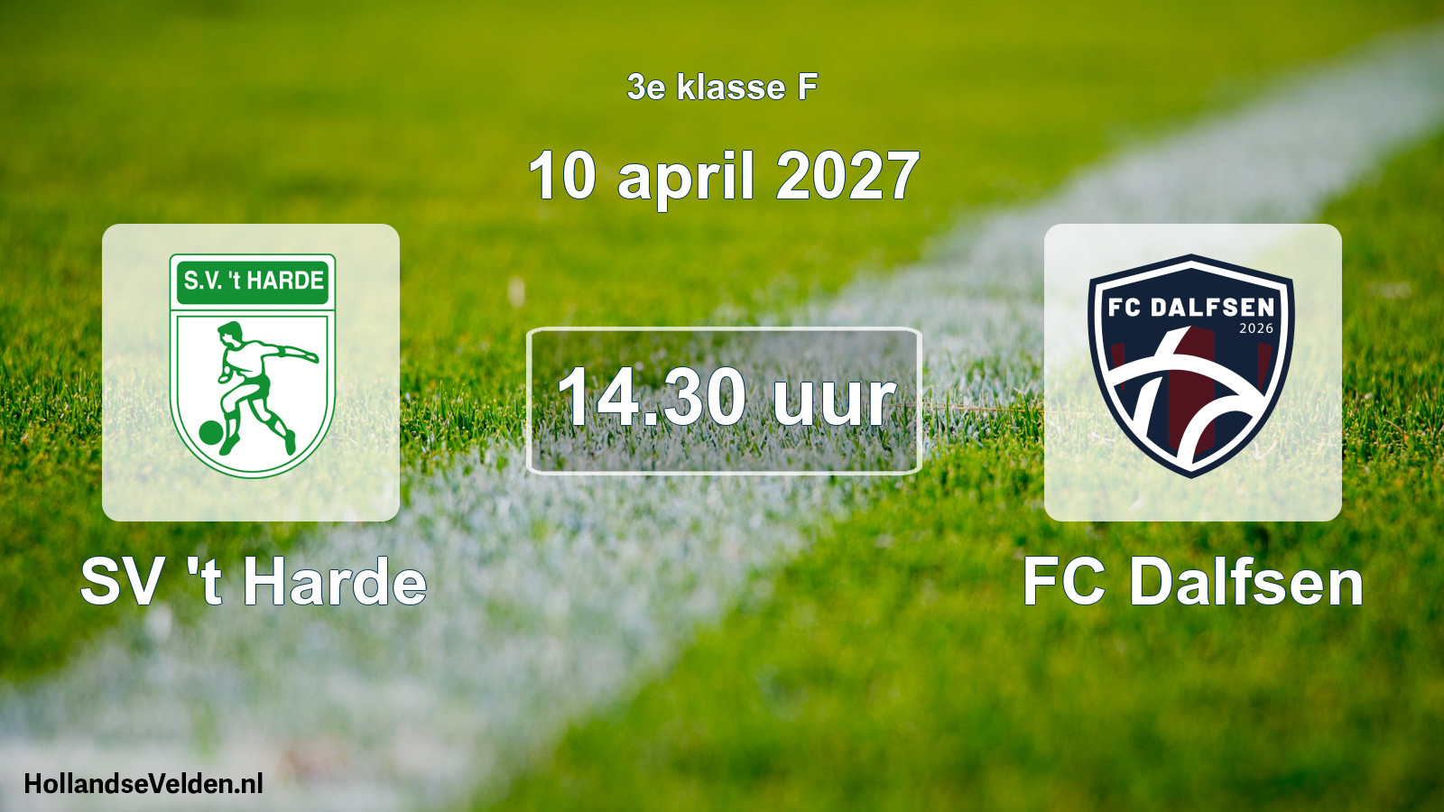 Geplande wedstrijd: SV 't Harde - FC Dalfsen (10 april 2027)