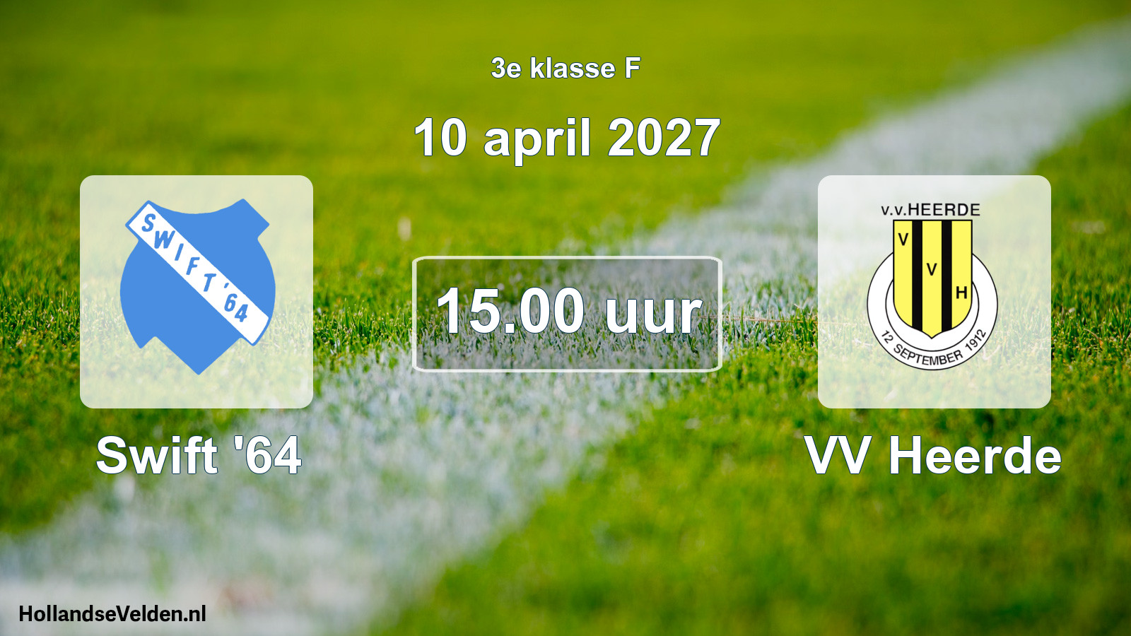 Geplande wedstrijd: Swift '64 - VV Heerde (10 april 2027)